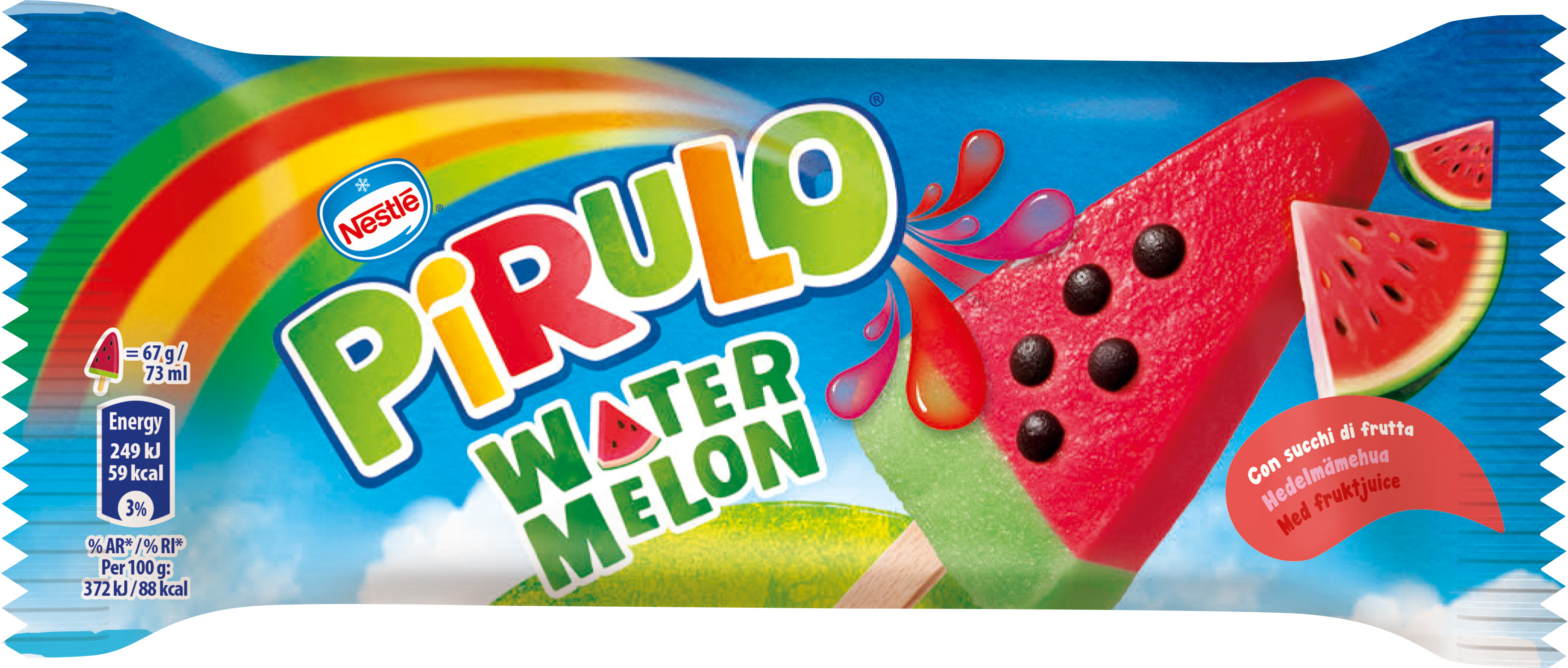 Glasspinne Vattenmelon