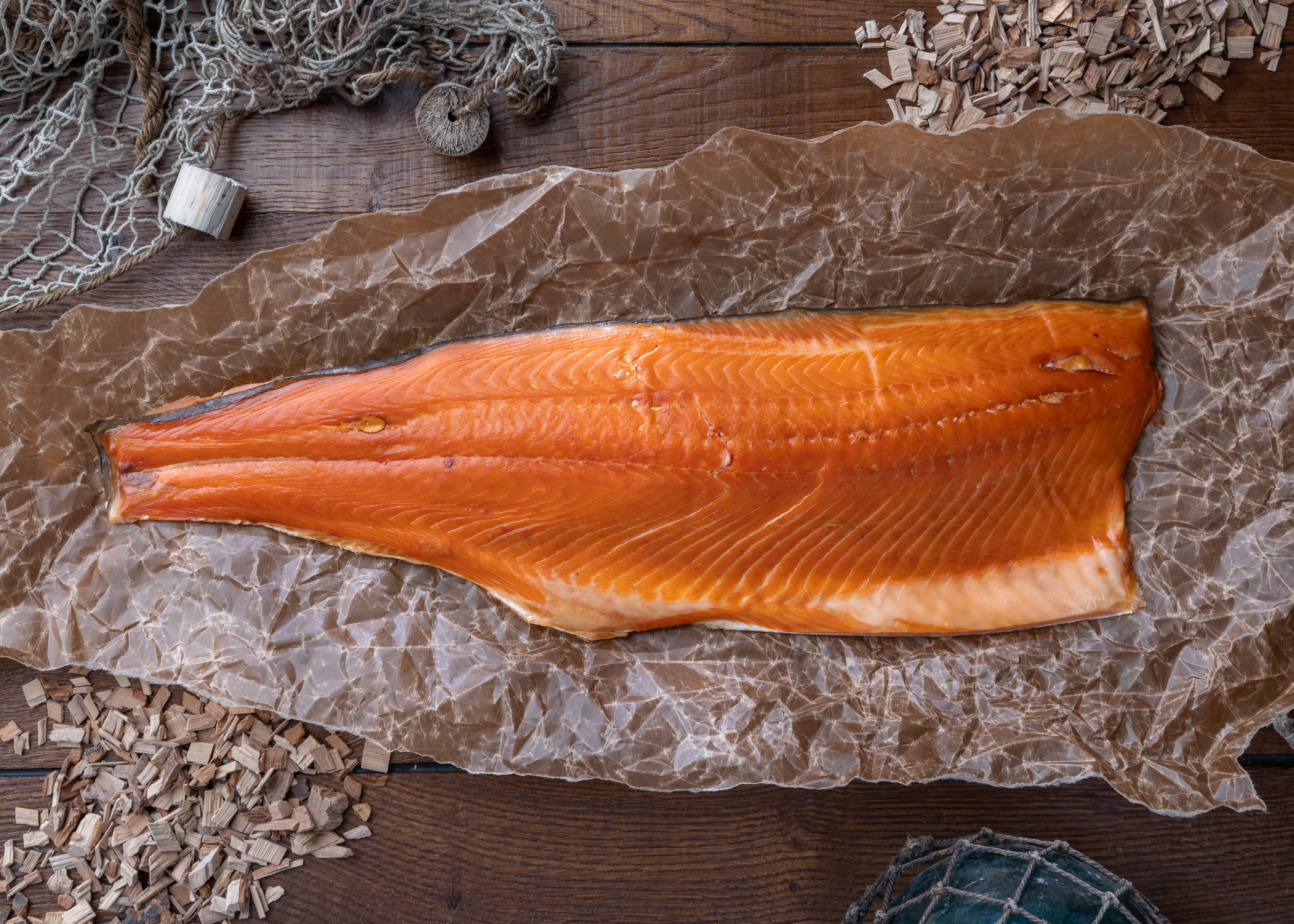 Varmrökt laxfilé naturell ca1-1,8 kg