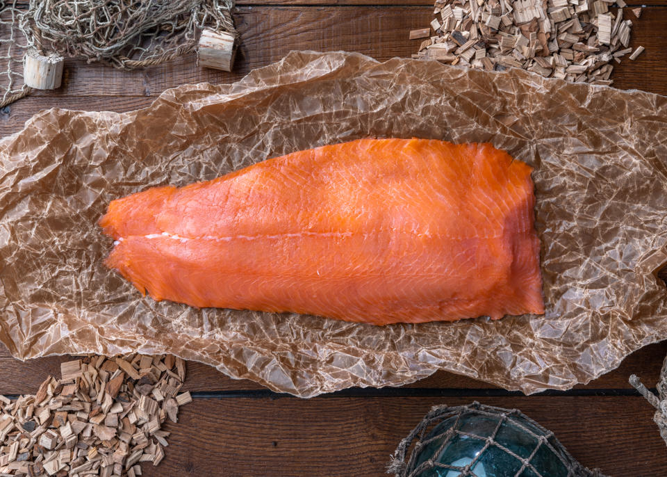 Kallrökt laxfilé skivad ca1,5kg