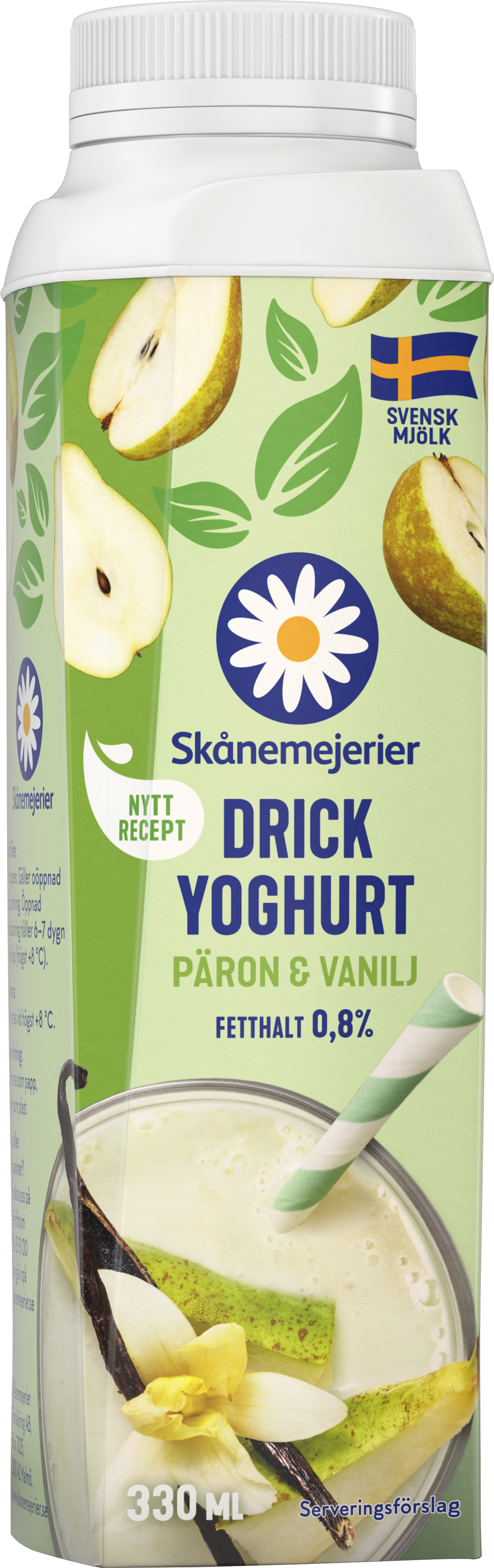 Drickyoghurt Päron & Vanlj med Mindre Socker