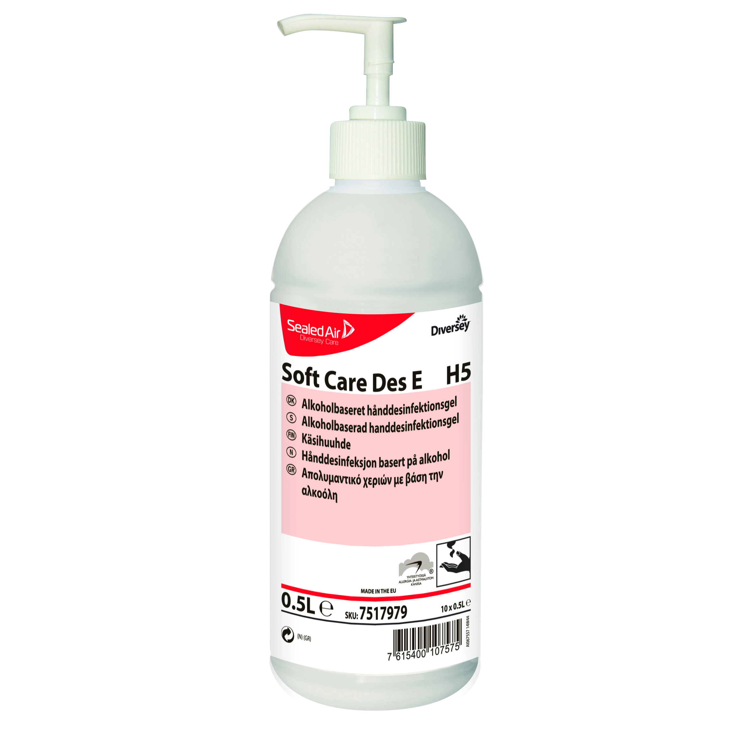 Handdesinfektion pump 500ml Soft Care Des E H5