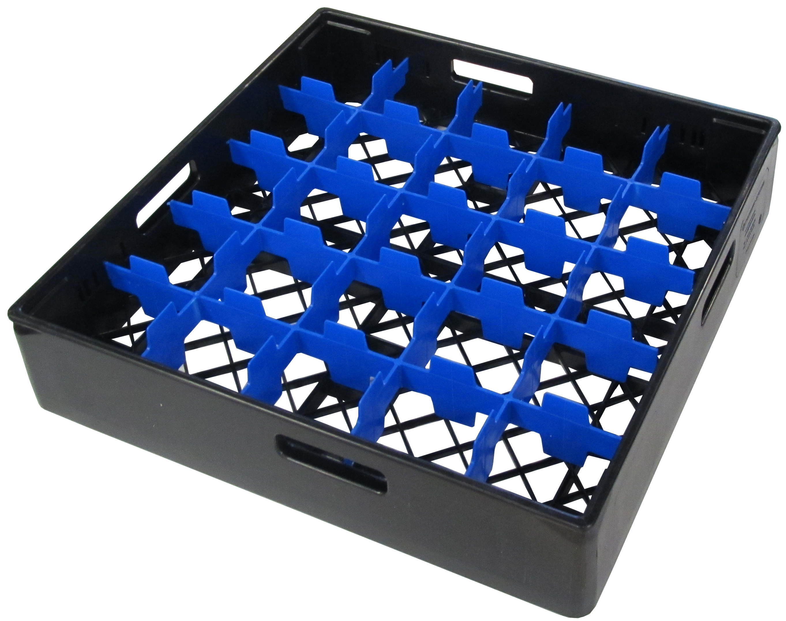 Fackindelad Diskkorg Svart Blå För Glas