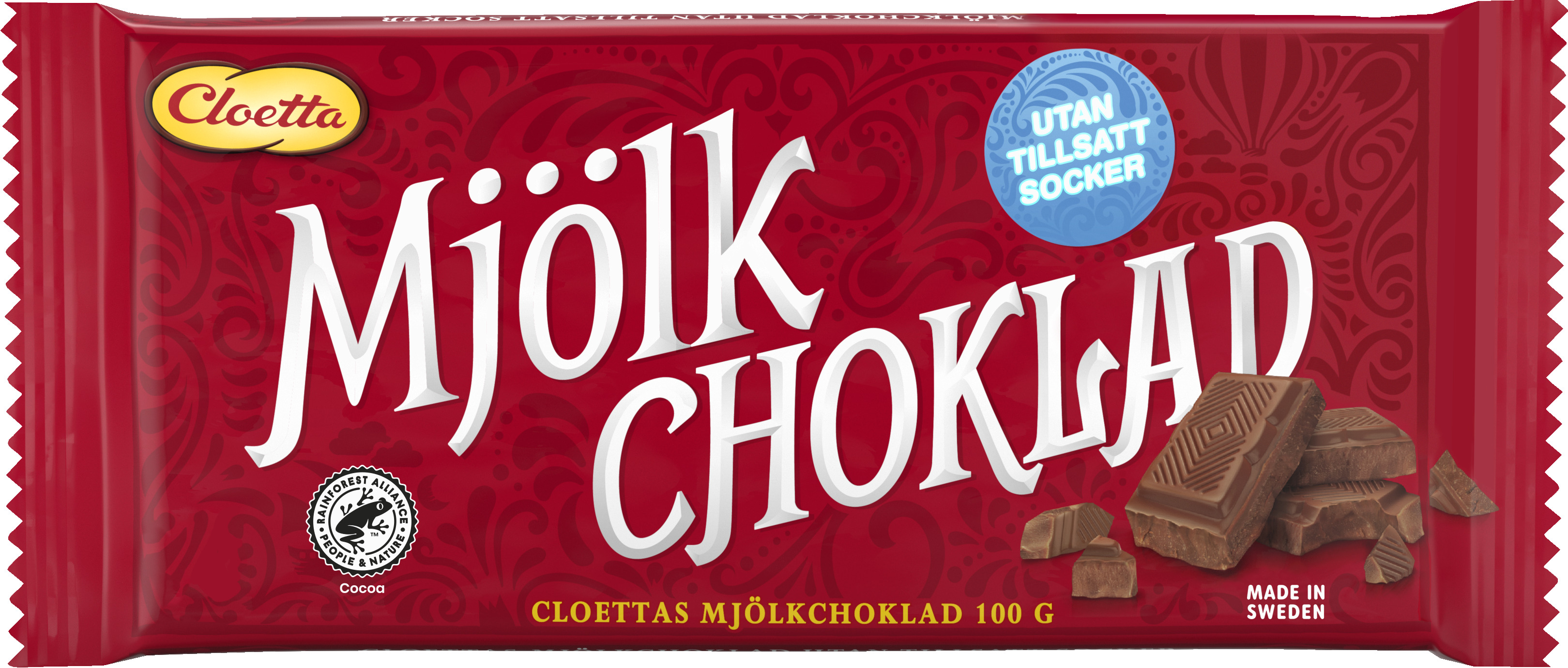 Mjölkchoklad Utan tillsatt socker
