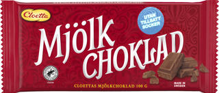 Mjölkchoklad Utan tillsatt socker
