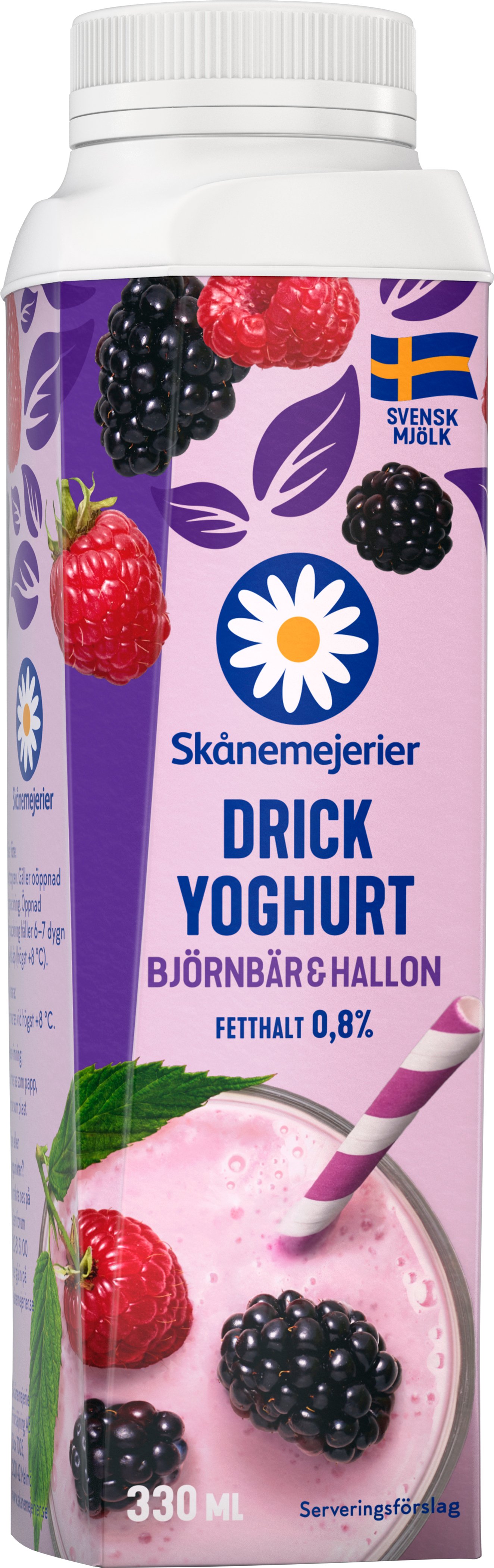 Drickyoghurt Björnbär och Hallon 0,8%