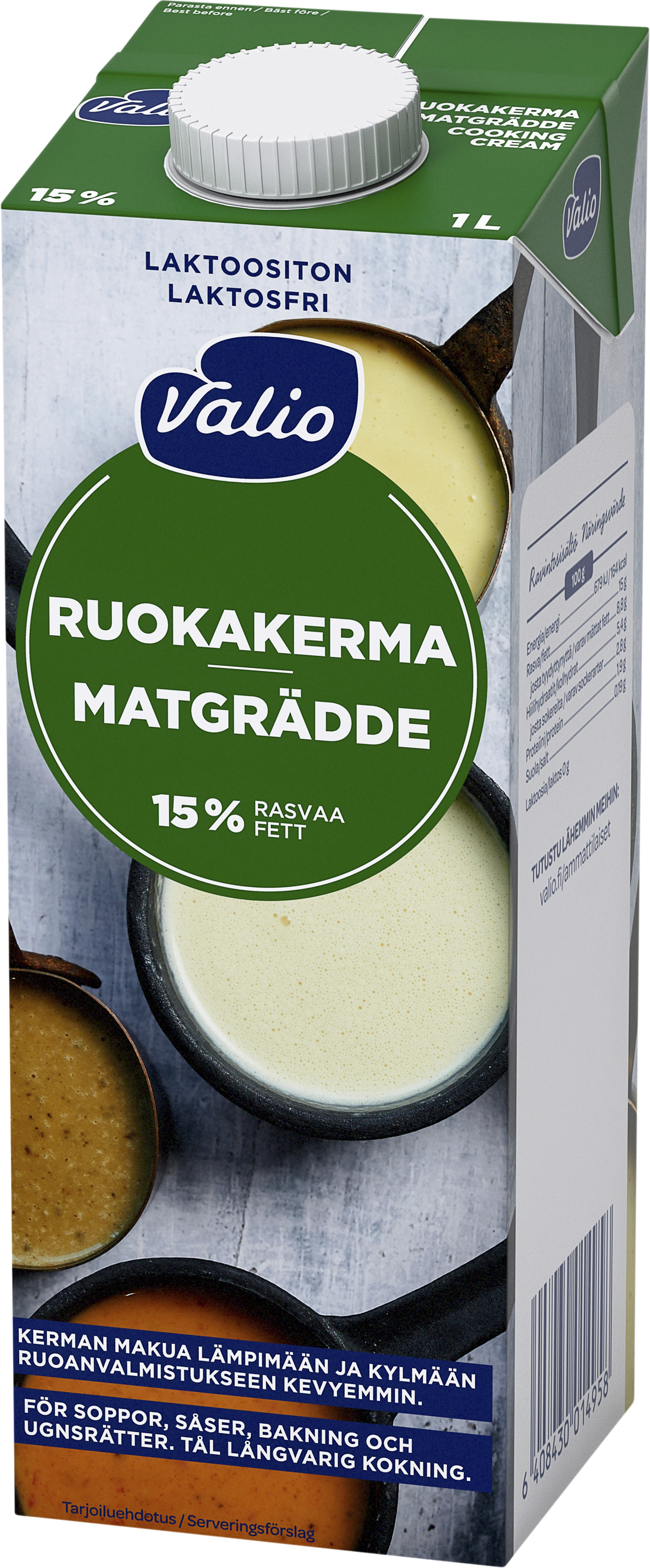 Matlagningsgrädde 15% Laktosfri