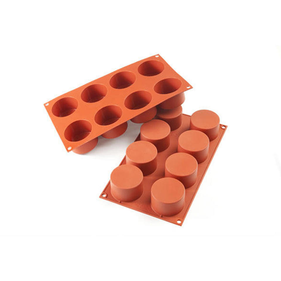 Silikonform SF119 Cylindrar Röd 123ml