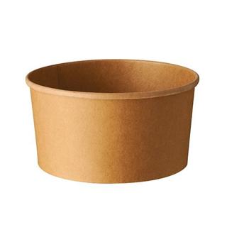 Salladsskål rund papper 1000ml Brun Pure