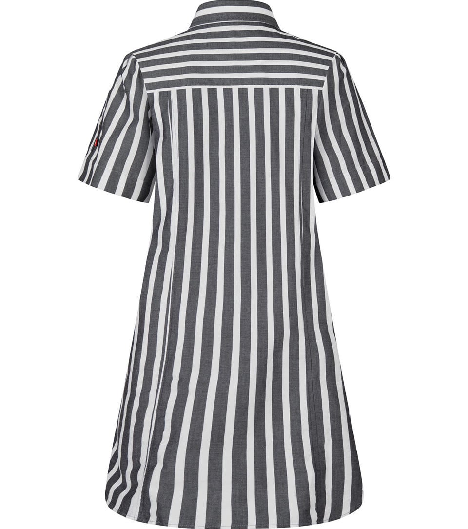 Klänning Kort Ärm Vit Svart 3XL