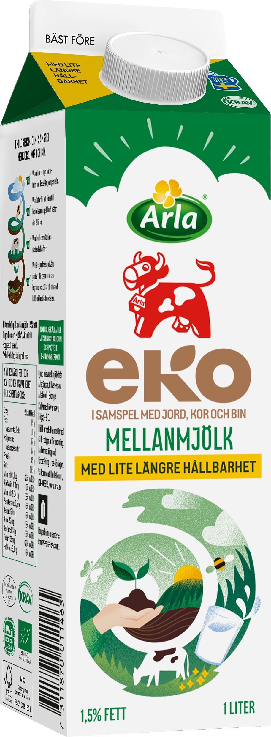 Mellanmjölk 1,5% EKO KRAV