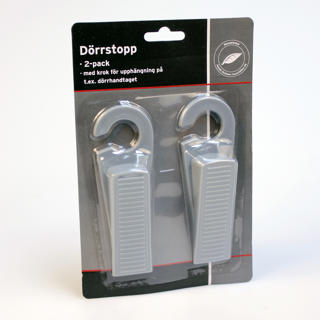 Dörrstopp Gummi Grå 2-pack
