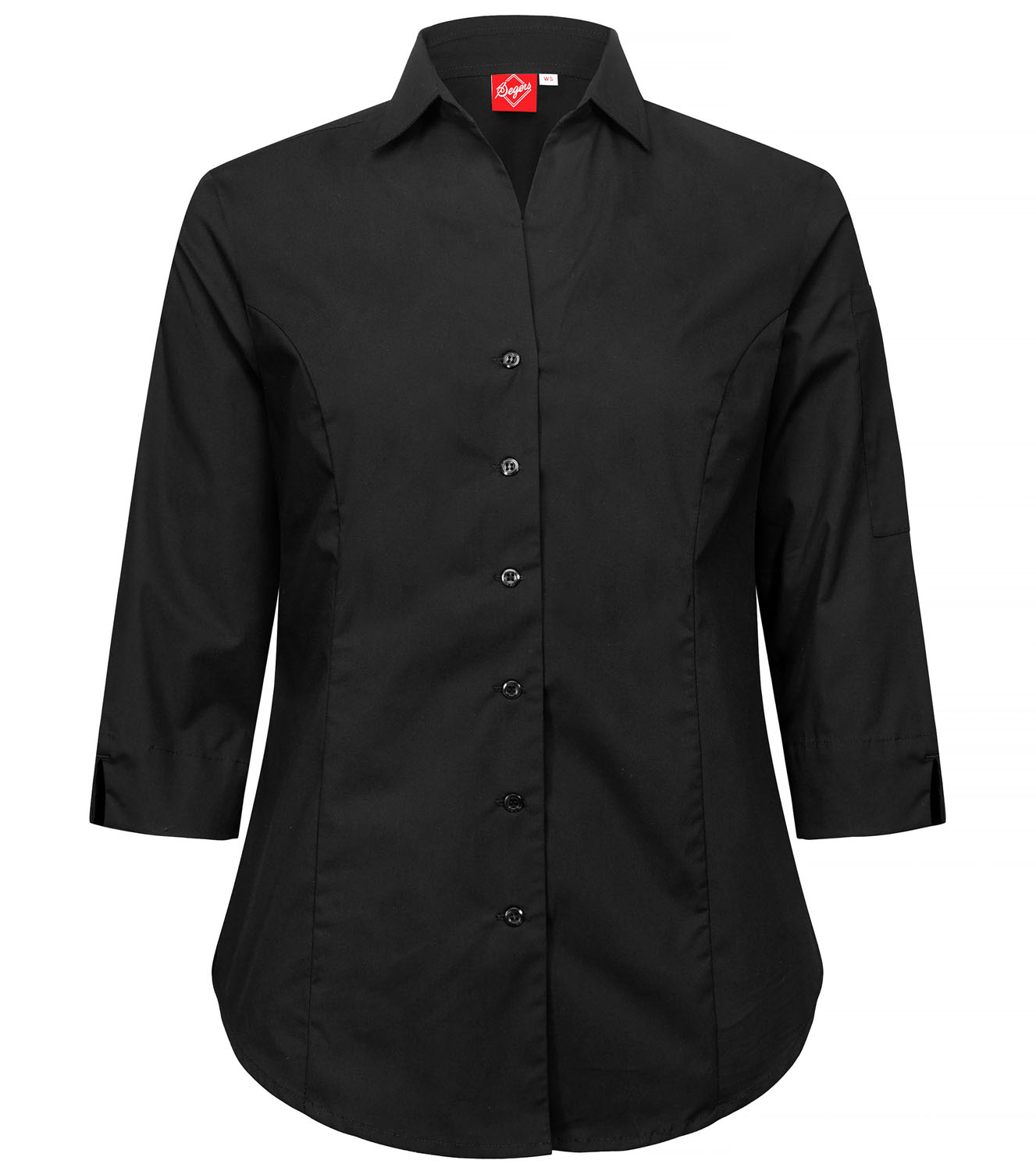 Skjorta Stretch 3/4-Ärm Dam Svart M