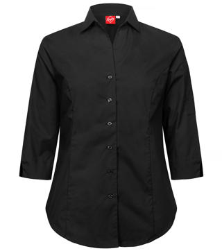 Skjorta Stretch 3/4-Ärm Dam Svart M