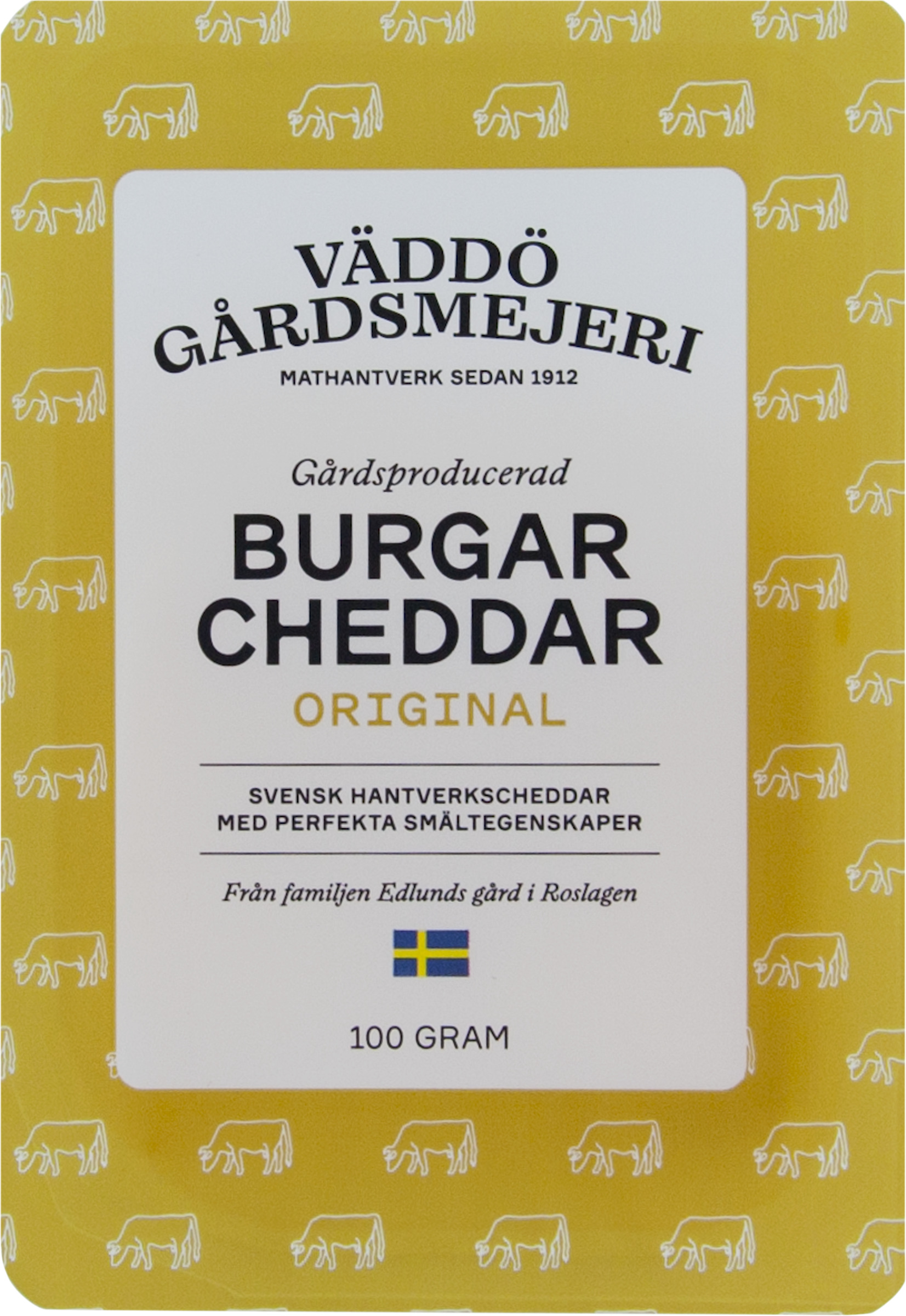 Väddö Burgarcheddar Original 100g