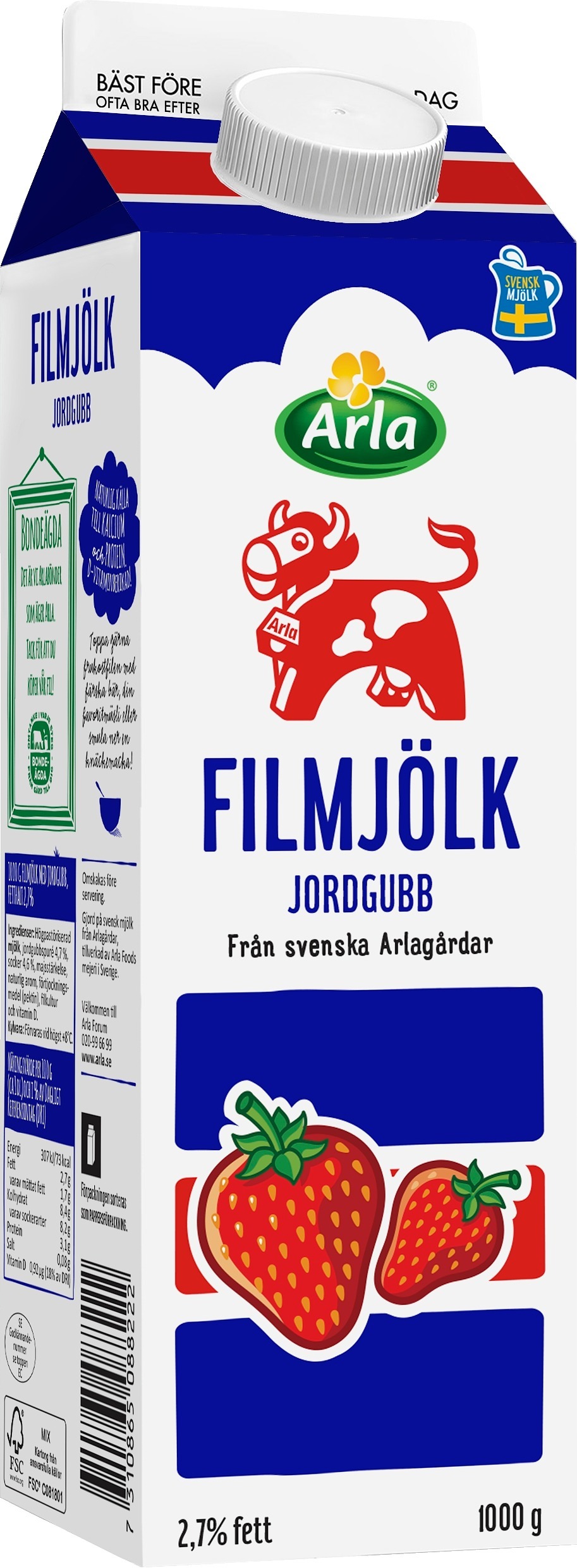 Filmjölk Jordgubb 2,7%