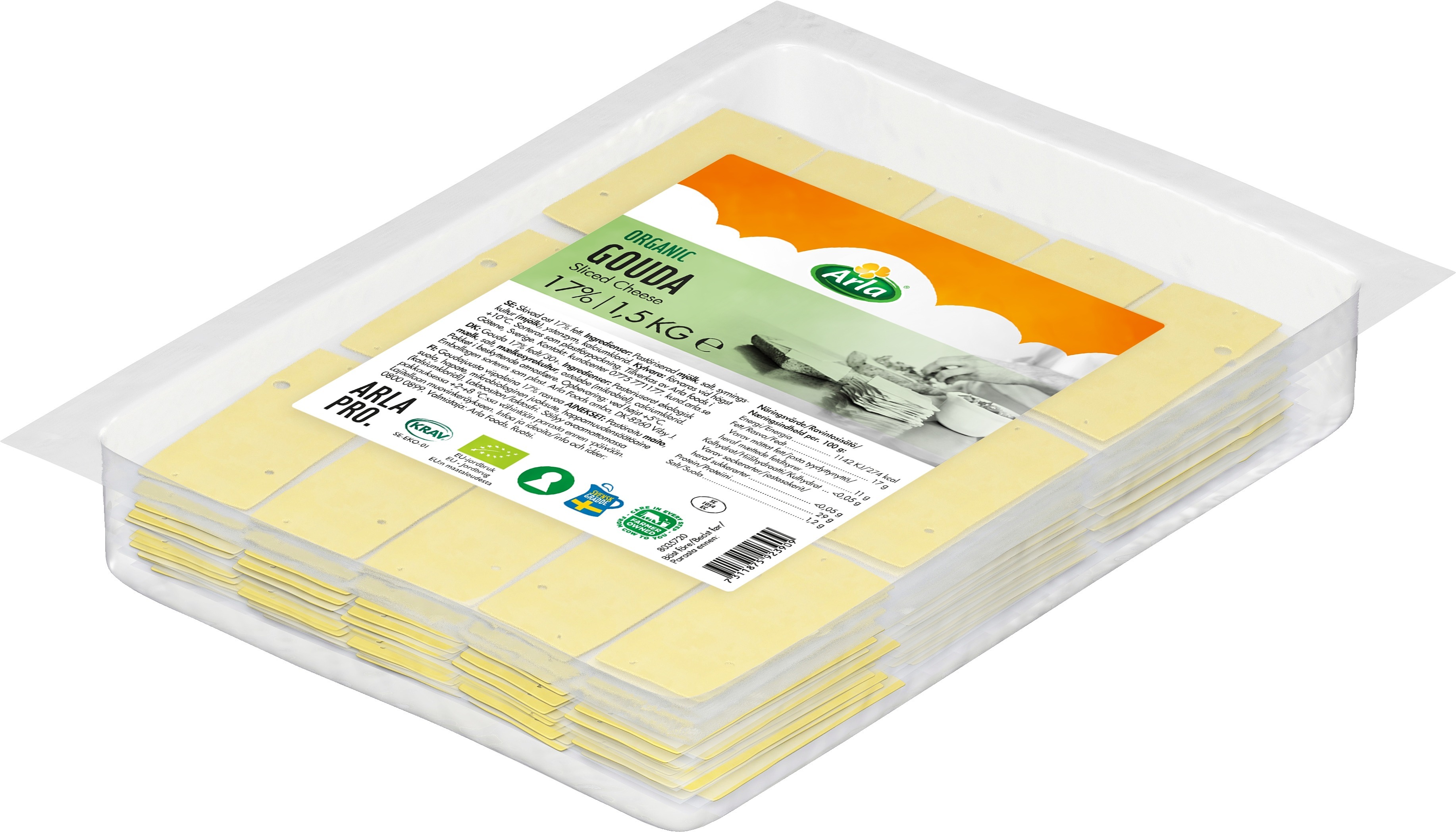 Gouda 17% Skivad 12g EKO KRAV