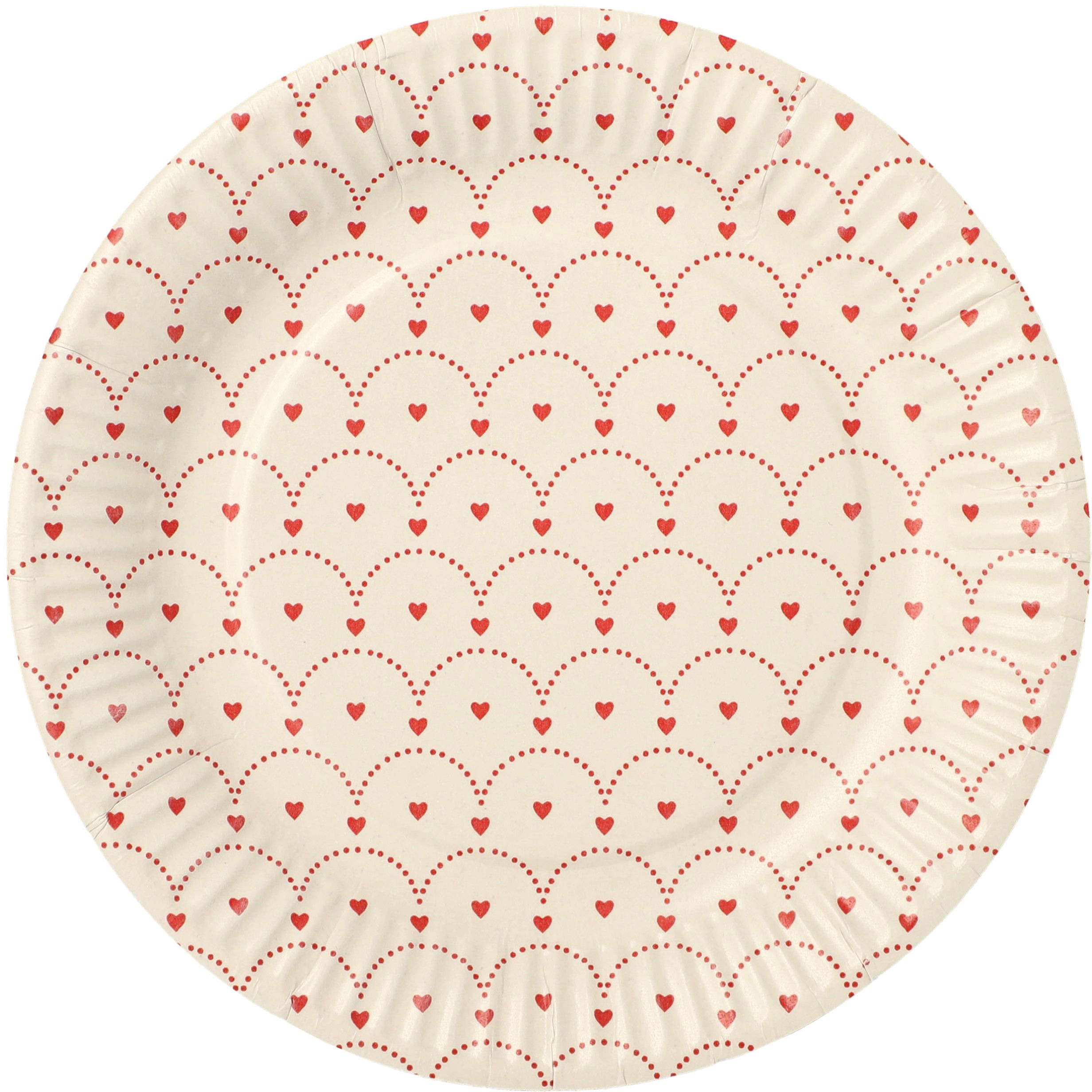 Assiette Papper Hjärtan 18cm