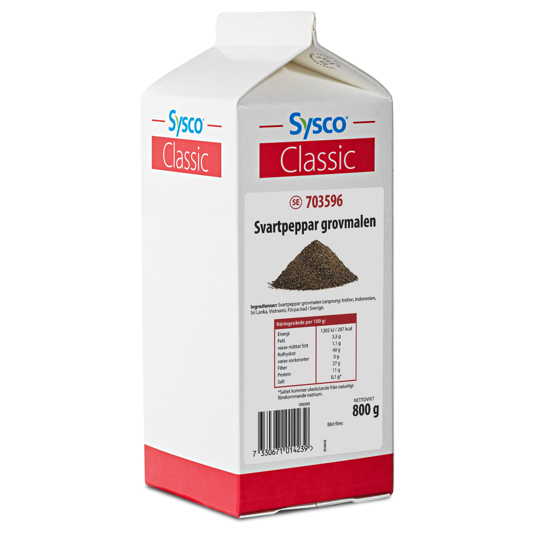 Svartpeppar Grovmalen