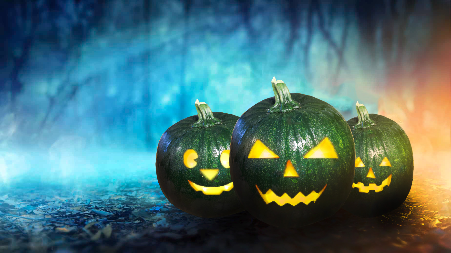 Pumpa Halloween Grön