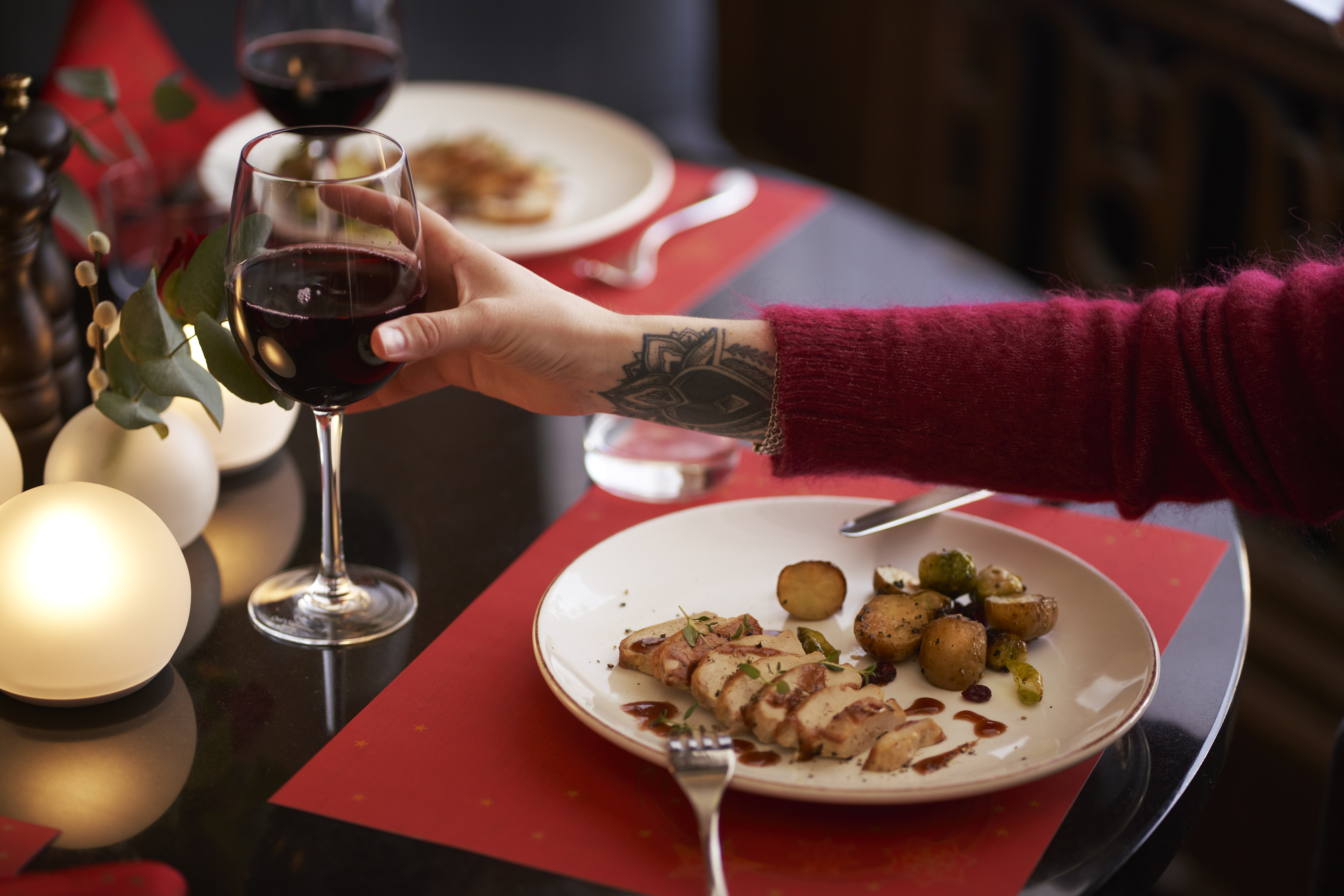 Tablett Dunicel 30x40cm star shine red