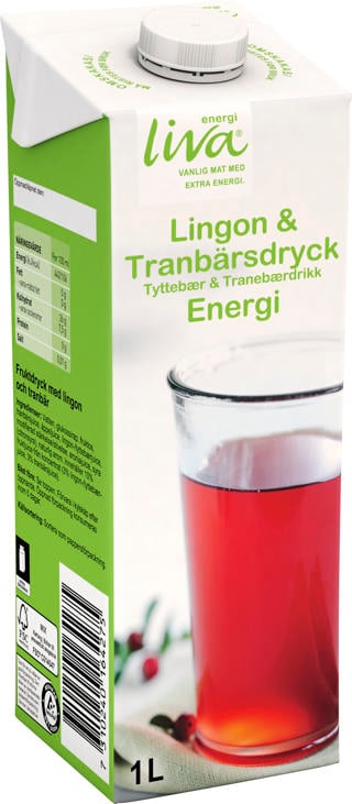 Tranbärsdryck med Lingon Energi