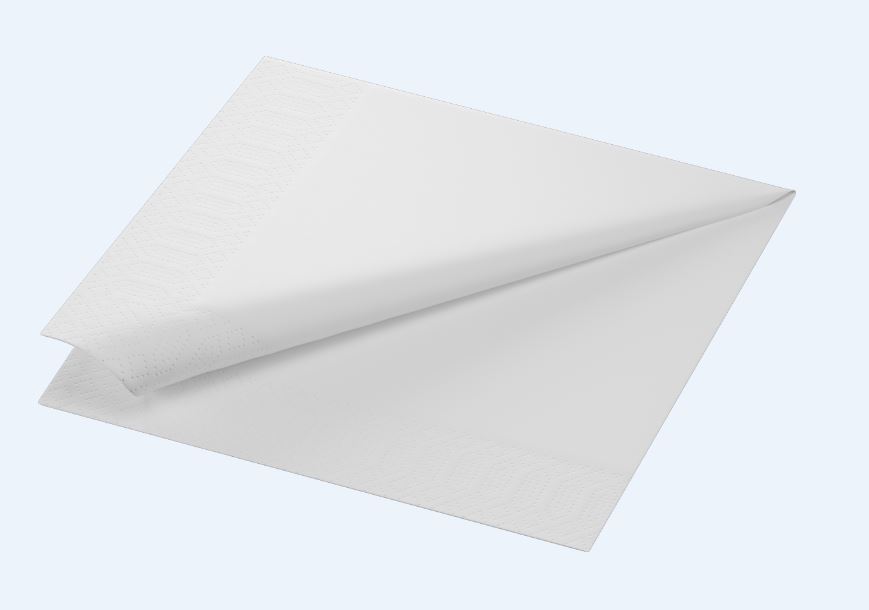 Servett  3-lag 40x40cm Vit