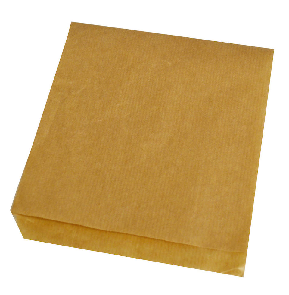 Hamburgerficka Papper+PE 16x16cm brun