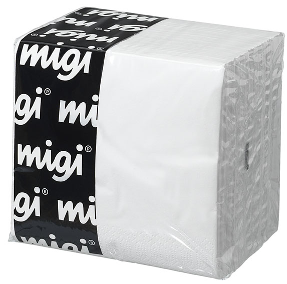 Servett vit 40 cm 3 L