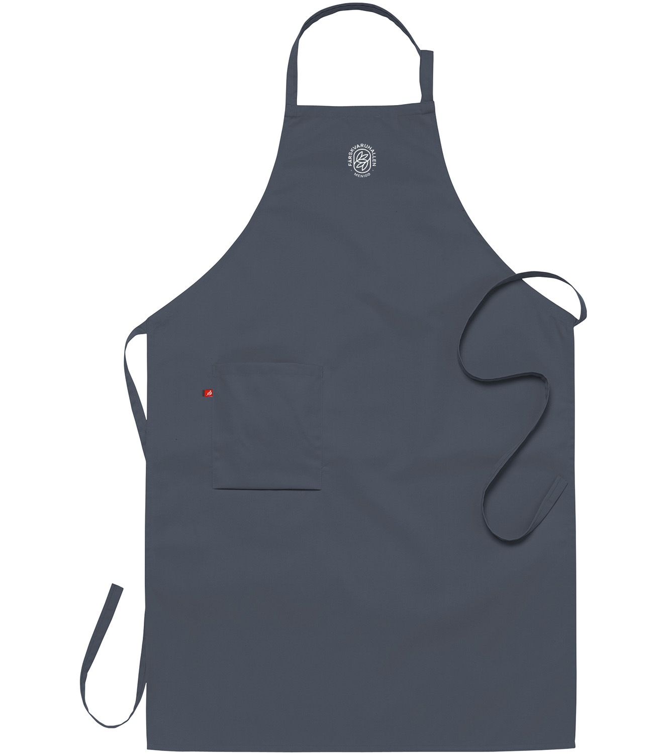 Bröstlappsförkläde Grå Färskvaruhallen 75x110cm