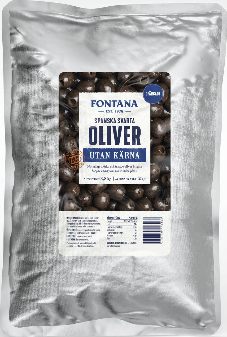 Oliver svarta urkärnade