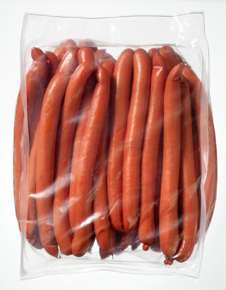 Röda Hot Dog Pölser