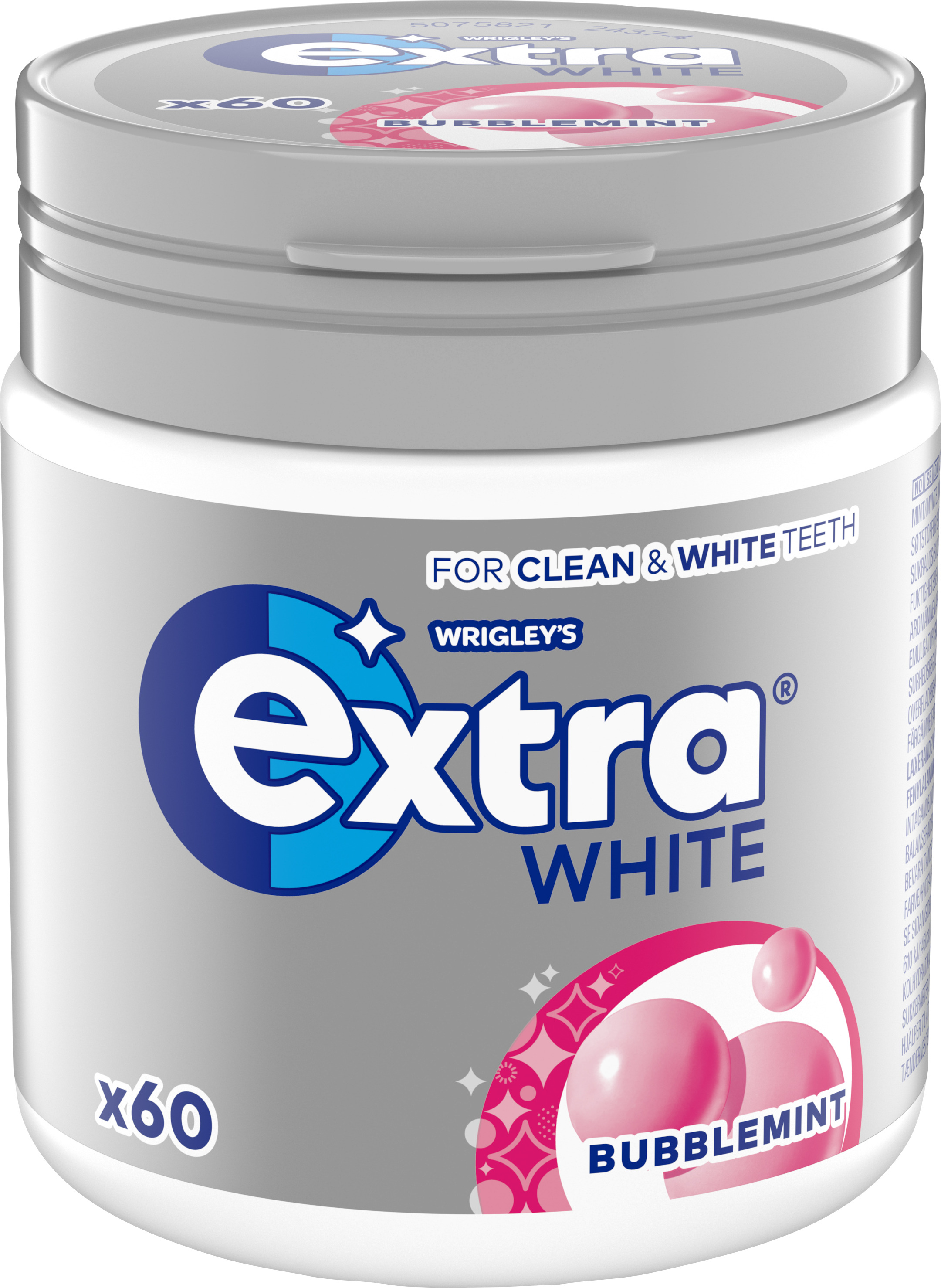 Extra White Bubblemint burk