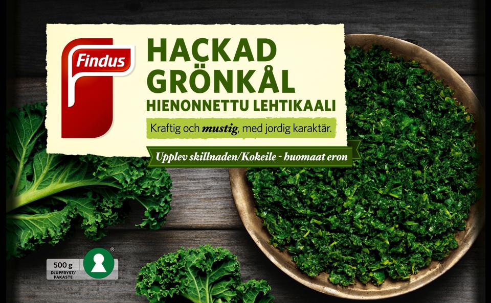 Grönkål hackad