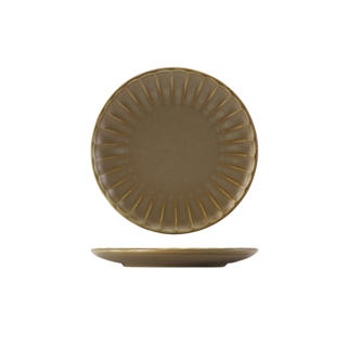 Terra Tallrik Scalloped Coupe Grå Matt Ø203mm