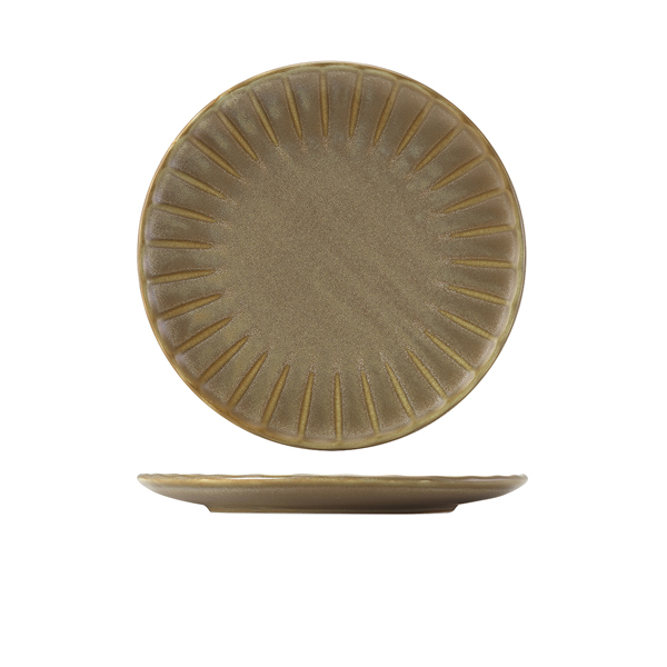 Terra Tallrik Scalloped Coupe Grå Matt Ø260mm