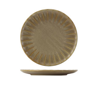 Terra Tallrik Scalloped Coupe Grå Matt Ø260mm