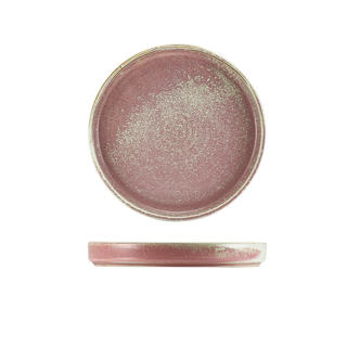 Terra Tallrik Flat Hög Kant Rosa Ø180mm