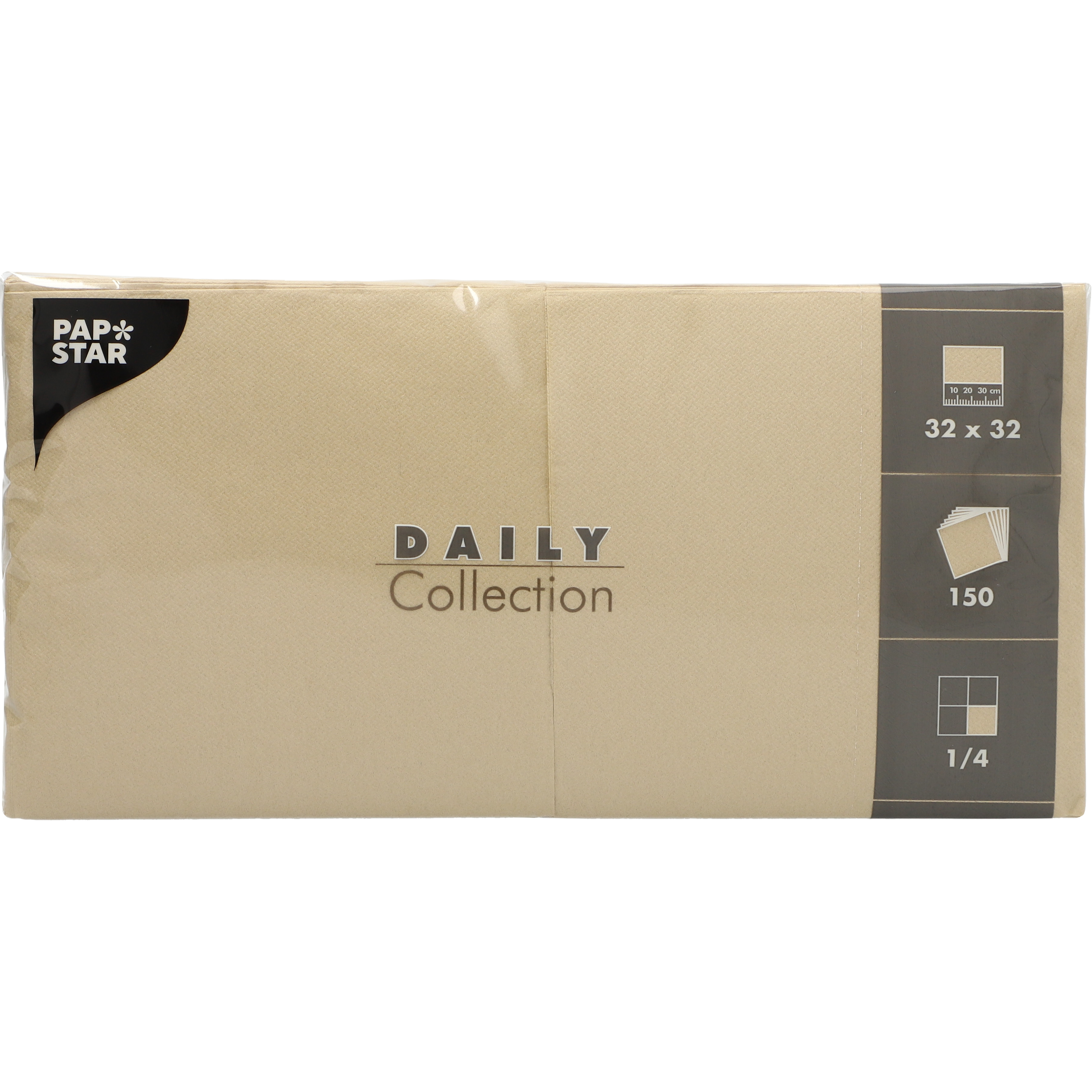 Servett 1/4-vikt 32x32cm Sand Daily Collection