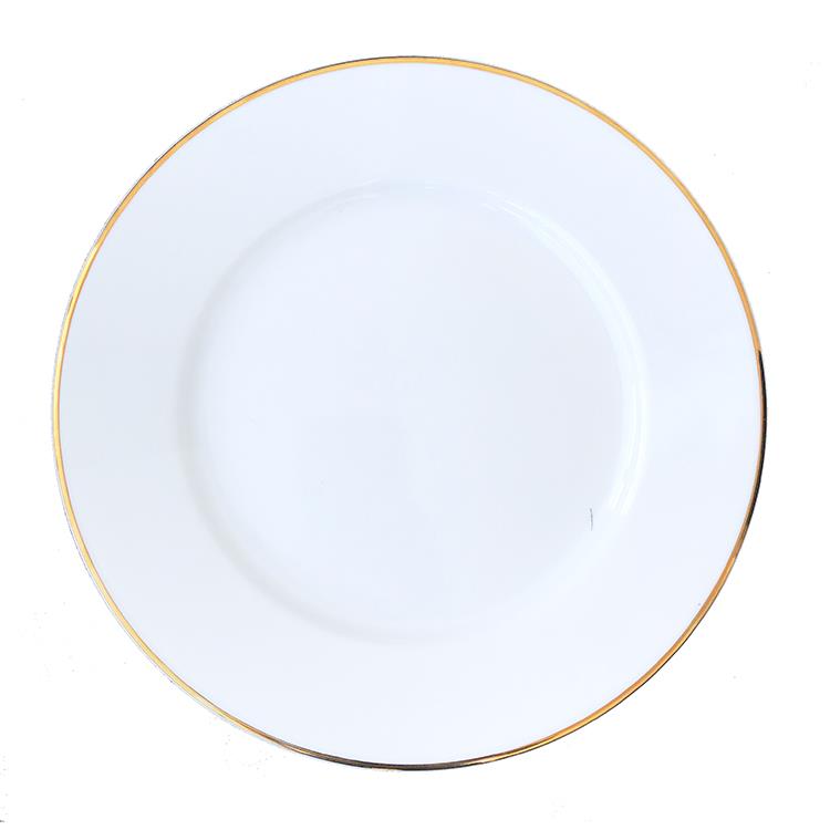 Kaszub Tallrik Flat med Guldrand 26,5cm