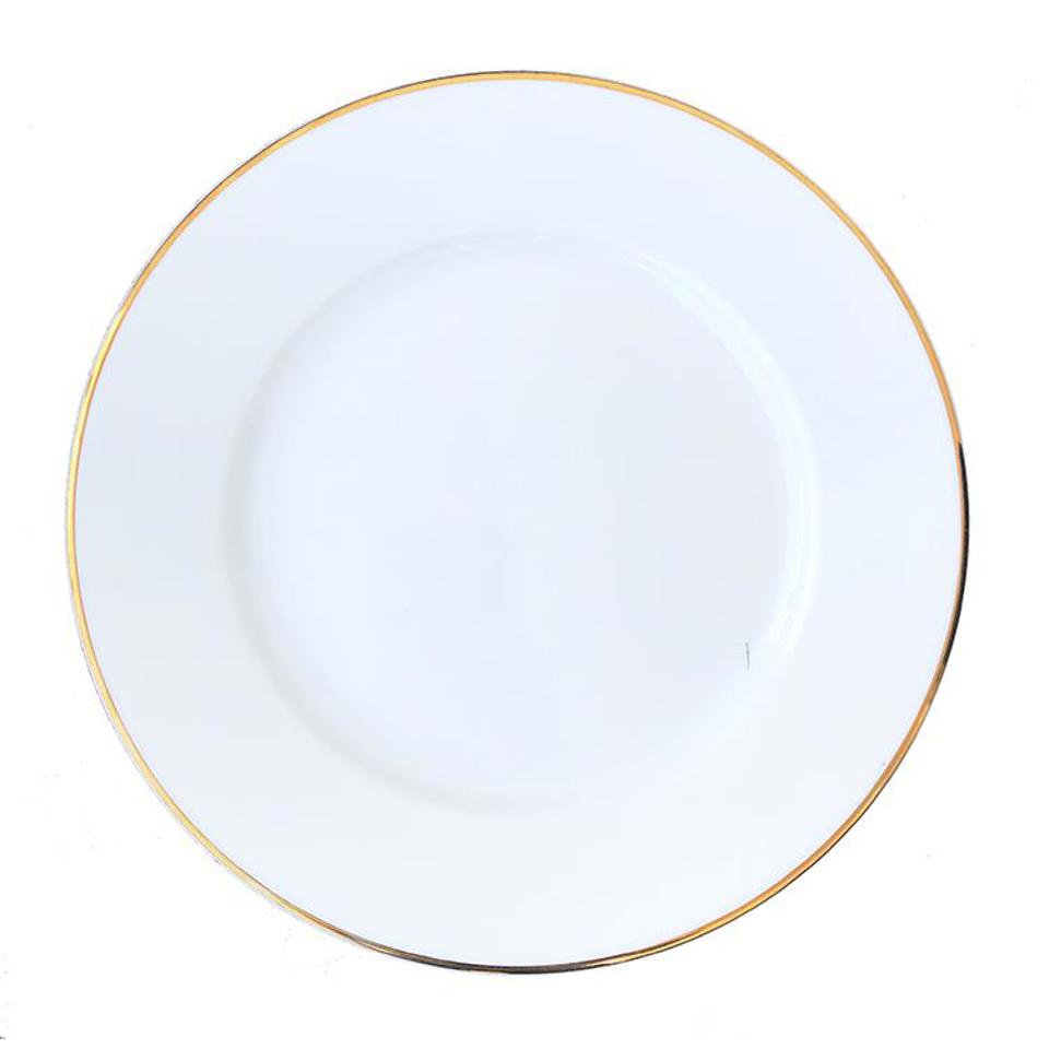 Kaszub Tallrik Flat med Guldrand 265mm