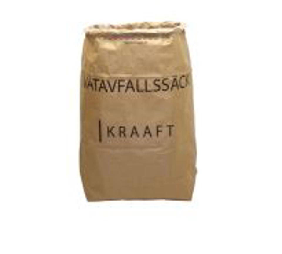Papperssäck 2-blads 60g 50my 125L Brun/Transp.