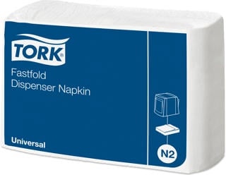 Dispenserservett N2 Fastfold Universal 1-lag
30x24cm vit