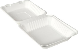 Box Bagasse 1 fack vidhängande lock 1000ml
225x201x85mm vit ecoecho