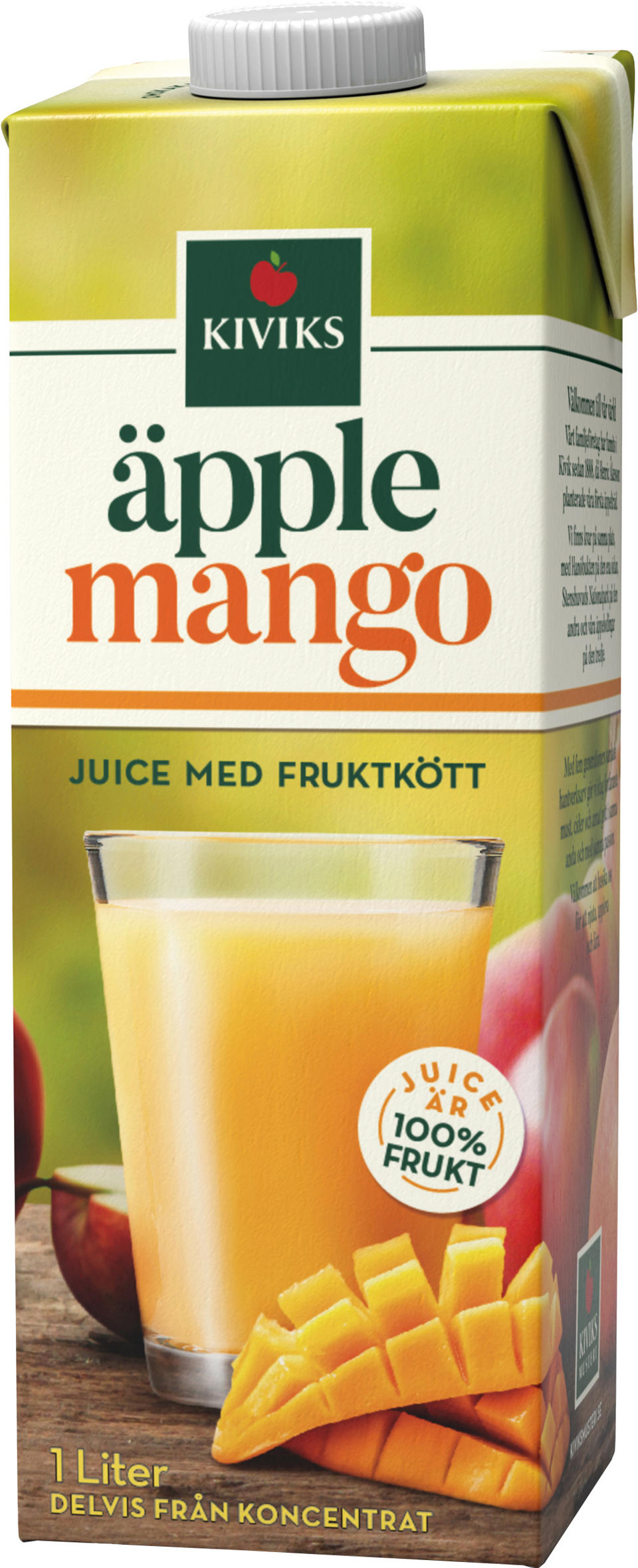 Äppel & Mangojuice med Fruktkött
