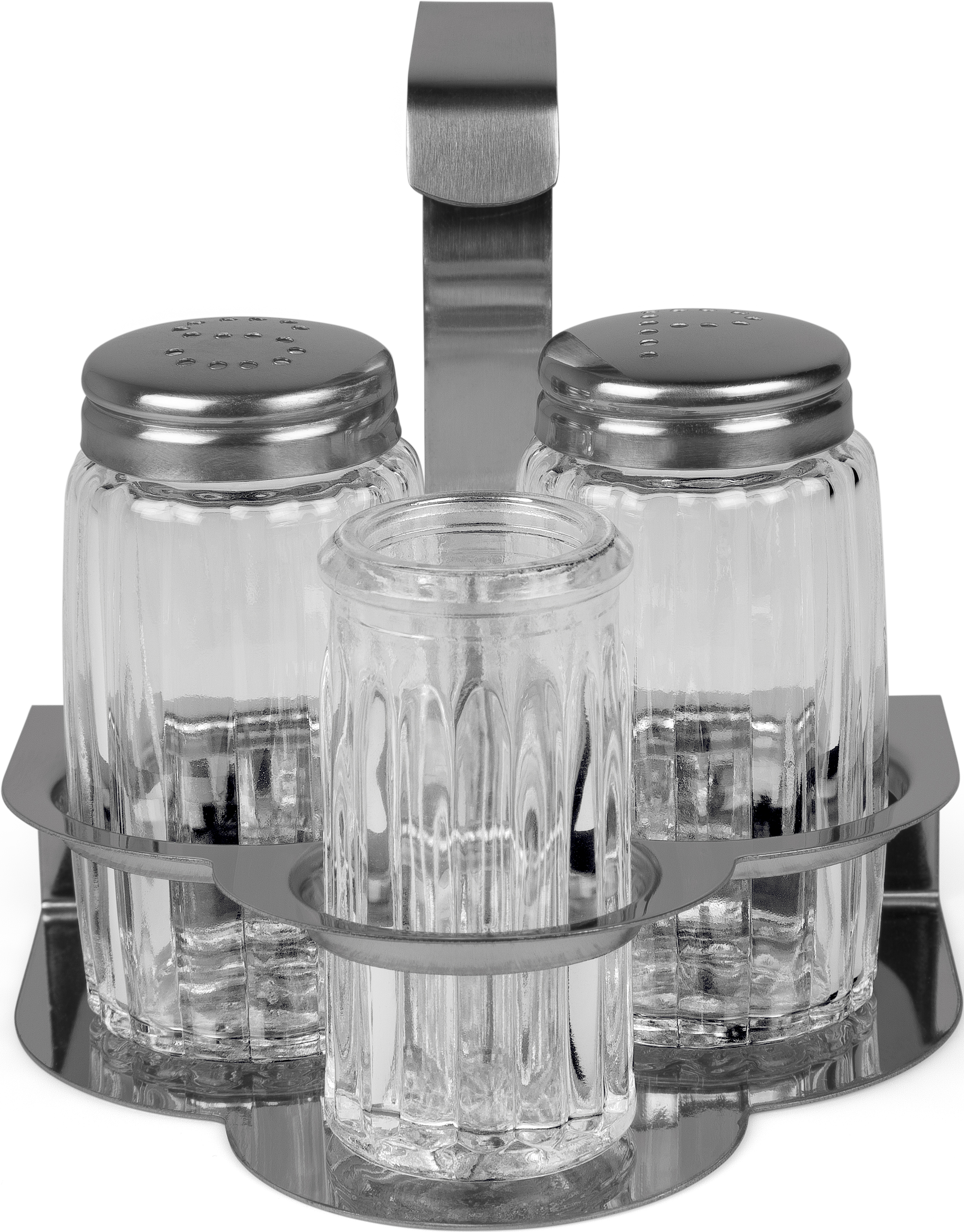 Salt & Pepparset i Ställ Rostfri/Glas