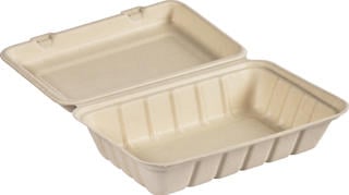 Box Meal Rektangulär Bagasse Brun 850ml Brun