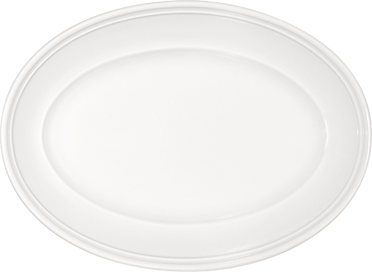 Come4table Fat Oval med Bräm Vit 32x23cm