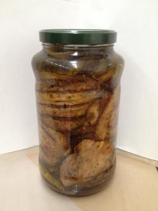 Aubergine Grillad i Olja