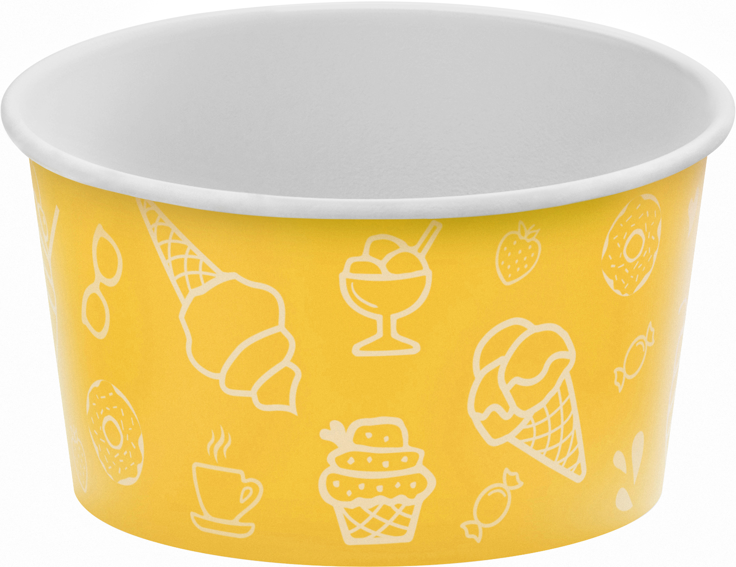 Glassbägare gul 160 ml