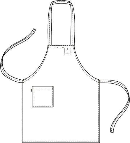 Bröstlappsförkläde Barn Olivgrön L/XL